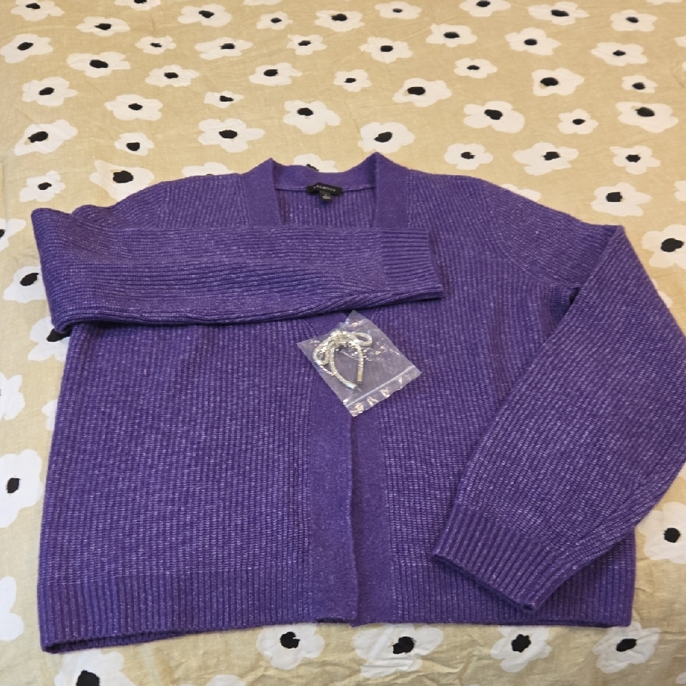 Talbots Violet Ribbed Sweater
